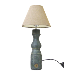 Lampa stołowa ceramiczna betonowa z abażurem 55cm